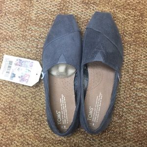Toms women’s size 8 gray corduroy classics
